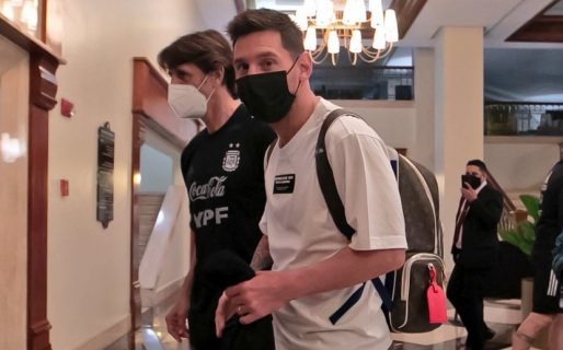 Lionel Messi, Paredes y Di María llegaron a Venezuela y completaron el plantel de la Selección