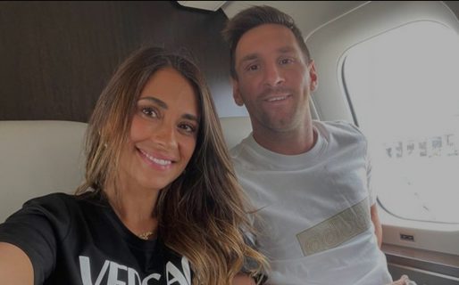 El mensaje de Antonela Roccuzzo y Lionel Messi desde el avión que los lleva a París: “Hacia una nueva aventura”