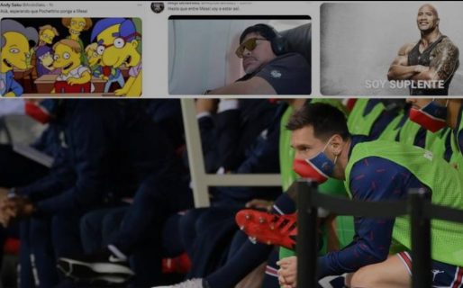 Los mejores memes de Lionel Messi como suplente en el PSG