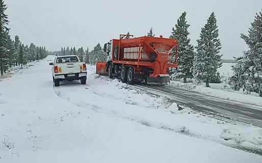Ruta 40: advierten transitar con precaución por nieve acumulada