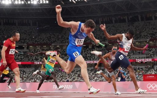 Infartante definición: Italia le ganó por una centésima la posta 4×100 a Gran Bretaña