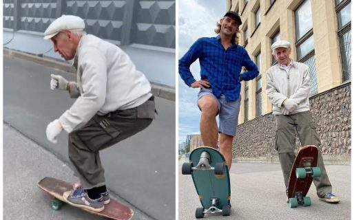Un skater de Rusia de 73 años rompe las redes sociales con su técnica
