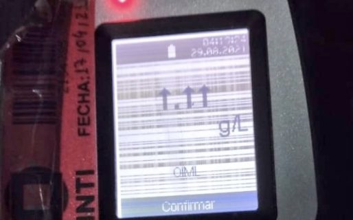 Conductor chocó y superó la máxima medición del alcoholímetro