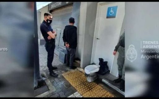 Inédito: fue detenido por intentar robar un inodoro