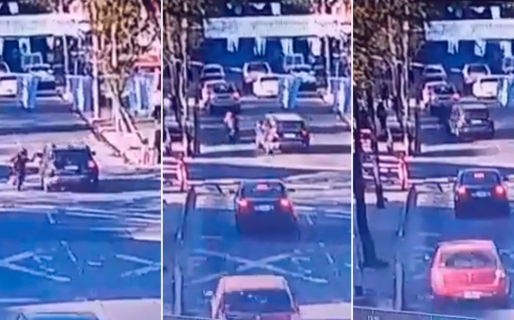 Un abogado discutió con un motociclista y lo atropelló porque le rompió el espejo retrovisor