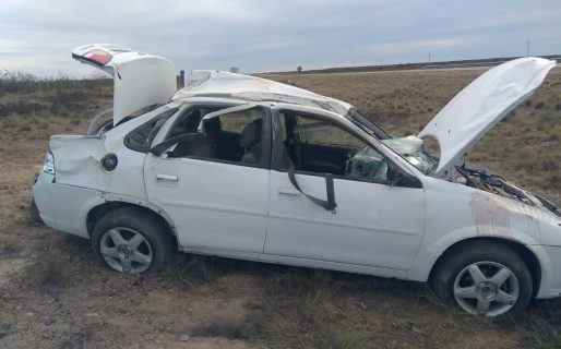 Vuelco en Ruta 3 de dos comodorenses que viajaban hacia Buenos Aires
