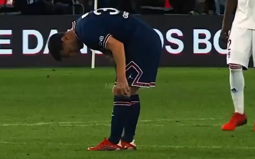 Difundieron el video en donde Messi golpea su rodilla con la de un rival