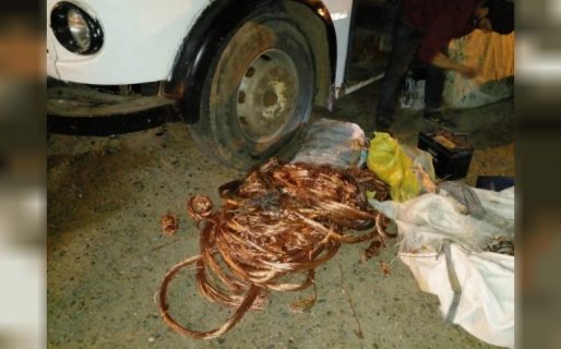 Ramón Santos: Intentaron pasar con más de 240 kilos de cobre en un colectivo viejo