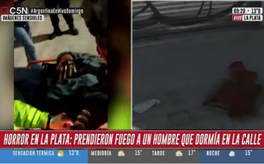 Prendieron fuego a un hombre en la estación de trenes de La Plata