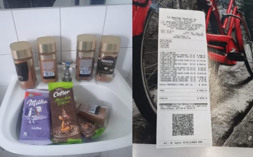 Con un desactivador de alarmas, intentaron llevarse 23 chocolates y 5 frascos cafés sin pagar