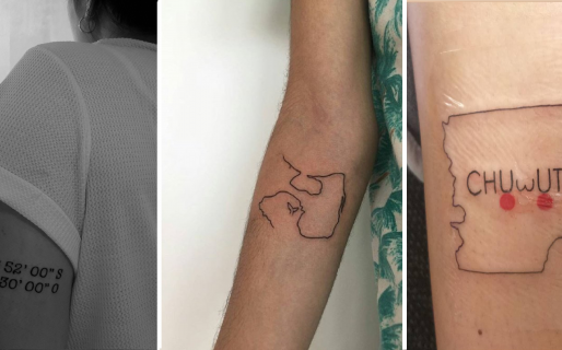 Tres jóvenes que llevan a Chubut y Comodoro en la piel de manera muy creativa