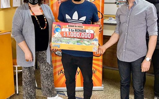 Un apostador de Comodoro cobró su premio de 1 millón de pesos del Telebingo Chubutense