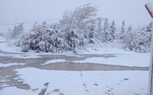 Nevó desde la madrugada en cercanías a Comodoro