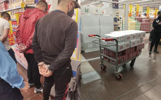 Quisieron robarse 80 packs de cerveza, pero fueron detenidos