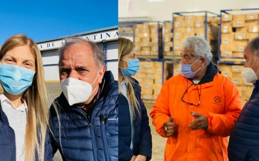 Linares y Papaiani visitaron una pesquera en Puerto Madryn