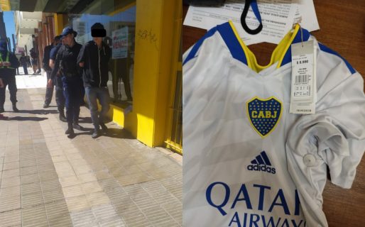 Intentó robarse una camiseta de Boca, pero fue detenido