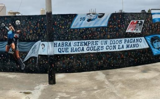 El increíble mural dedicado a Maradona en Palazzo