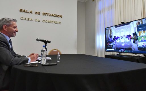 Arcioni y otros gobernadores participaron de una videoconferencia con Alberto Fernández
