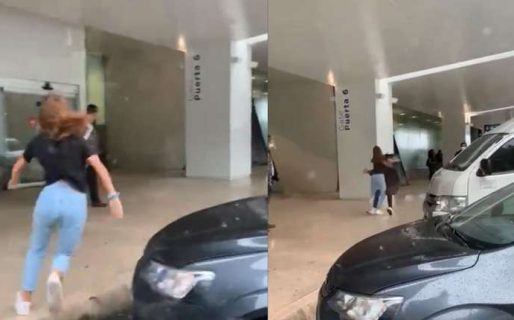 Una pareja se reencontró después de mucho tiempo pero una caída los volvió viral