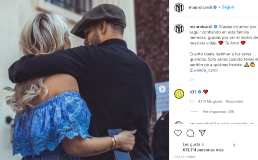 ¿Fin de la novela?: Icardi subió un posteo que evidencia la supuesta reconciliación