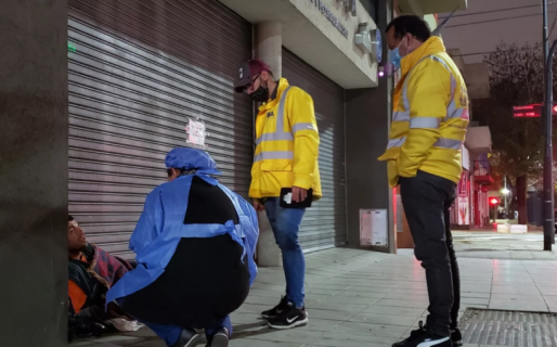 Provincia relevó y vacunó contra el Covid-19 a personas que viven en situación de calle en Comodoro