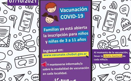 Salud explicó los beneficios de la Vacunación contra el Covid-19 en niños y niñas de 3 a 11 años