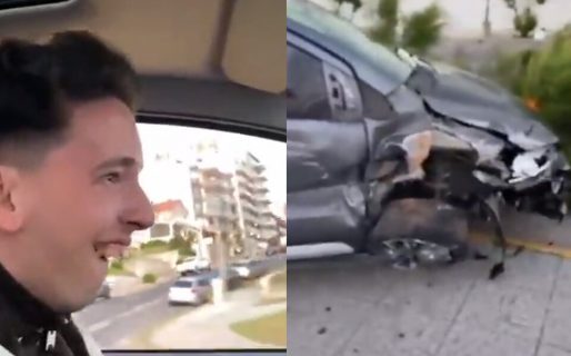 Mar del Plata: chocó borracho y su acompañante grabó el impacto