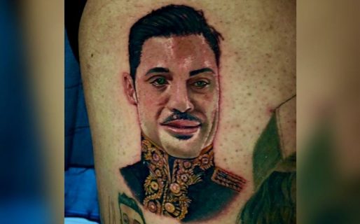El increíble tatuaje de un comodorense: se hizo a Ricardo Fort