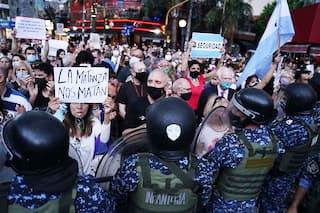 Marcha por el crimen del kiosquero: incidentes, gases lacrimógenos y choques con la Policía
