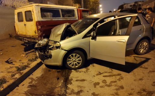 Impresionante choque en barrio La Loma