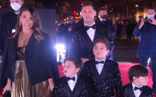 Balón de Oro 2021: así llegaba Messi y su familia a la gala