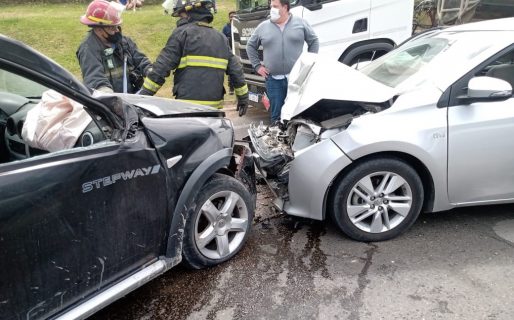 Accidente con un lesionado frente al Chalet Huergo