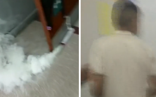 Estudiantes tiraron bengalas al aula de otro curso y casi termina en tragedia