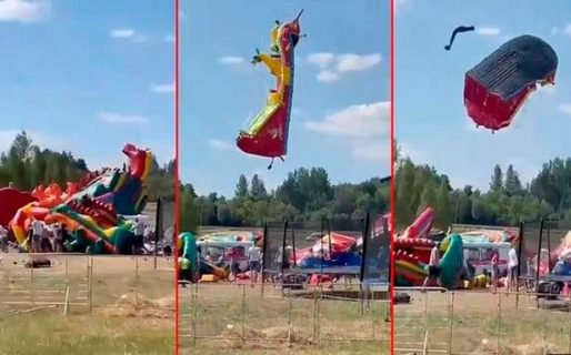 Se voló un castillo inflable en Australia: cinco niños murieron