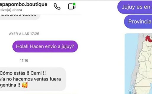 “No hacemos ventas fuera de Argentina”: la respuesta de una tienda a una joven que vive en Jujuy