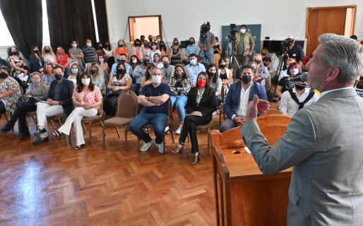 Arcioni encabezó la presentación del programa «Escuela abierta para vos»