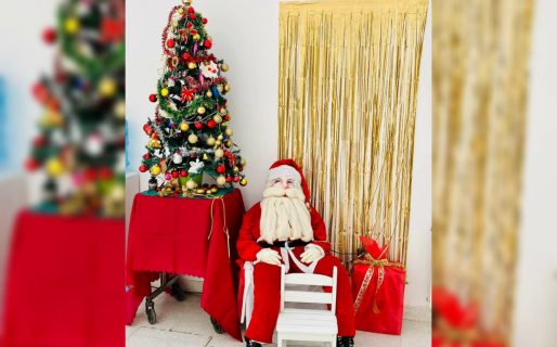 Trabajadores del Hospital Alvear hicieron la decoración navideña en el nosocomio