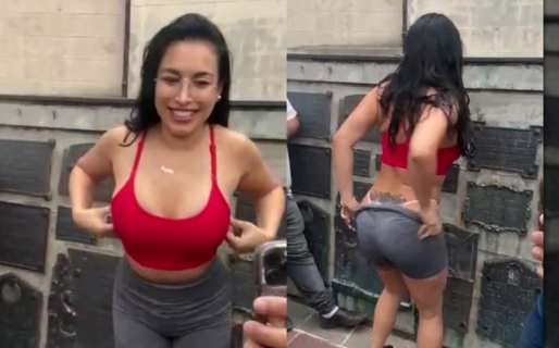 Escándalo por la actriz porno que se desnudó en el Monumento a la Bandera de Rosario