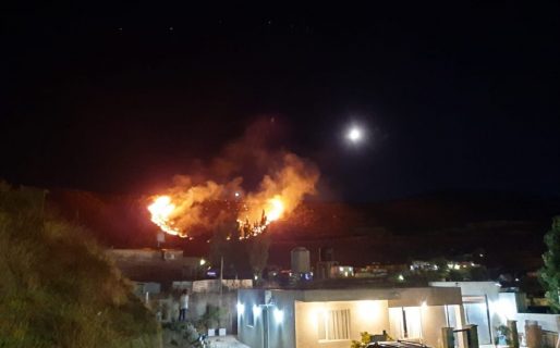 Temor por un incendio de pastizales en Laprida