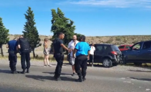 Massoni quedó envuelto en un accidente múltiple en Ruta 25