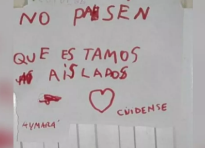 «No pasen, estamos aislados»: el conmovedor mensaje de una pequeña a los Reyes Magos