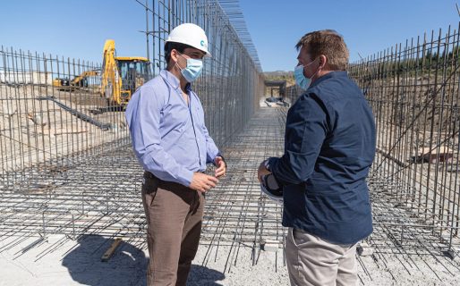 Luque recorrió la obra de reservorio de agua y afirmó que es la más importante de los últimos años