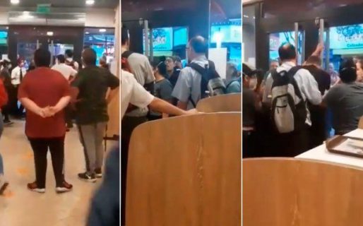 «Antivacunas» a las piñas en un famoso lugar de comidas rápidas