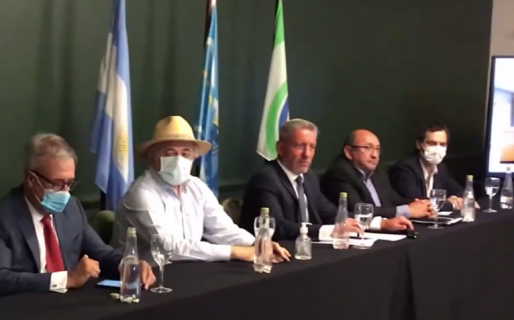 Arcioni presidió el acto de licitación para la obra de la sede de la Delegación del ISSyS