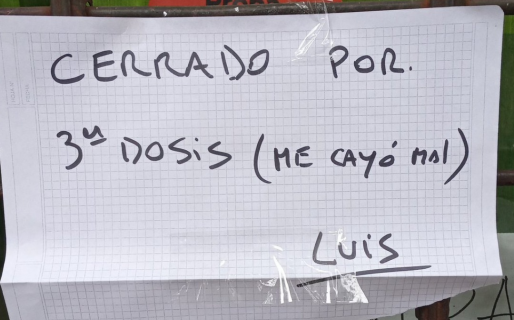 Así avisó un comerciante que no iba a abrir su local