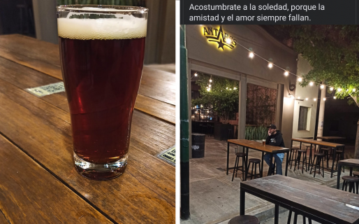Salió a tomar una cerveza solo y lo hicieron meme: “Acostumbrate a la soledad…”