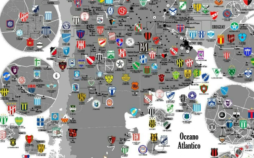 Lanzaron el mapa de Argentina con los equipos más influyentes, pero faltó un grande de Comodoro