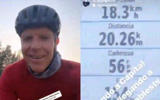 Fantino y una nueva locura: irá a trabajar en bici a más de 30 kilómetros de su casa