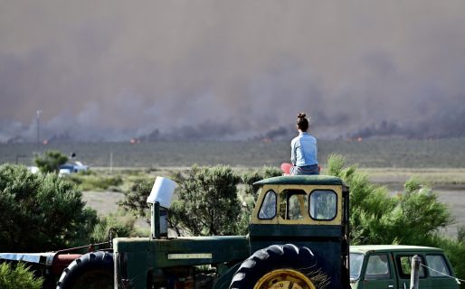 Las desgarradoras imágenes del incendio al norte de Puerto Madryn