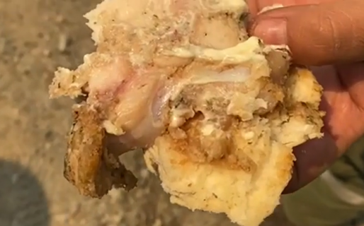 Combaten los incendios en la Cordillera y les dan de comer pollo crudo